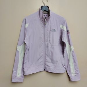 The North Face summit series apex soft shell in lavender and white size small